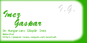 inez gaspar business card